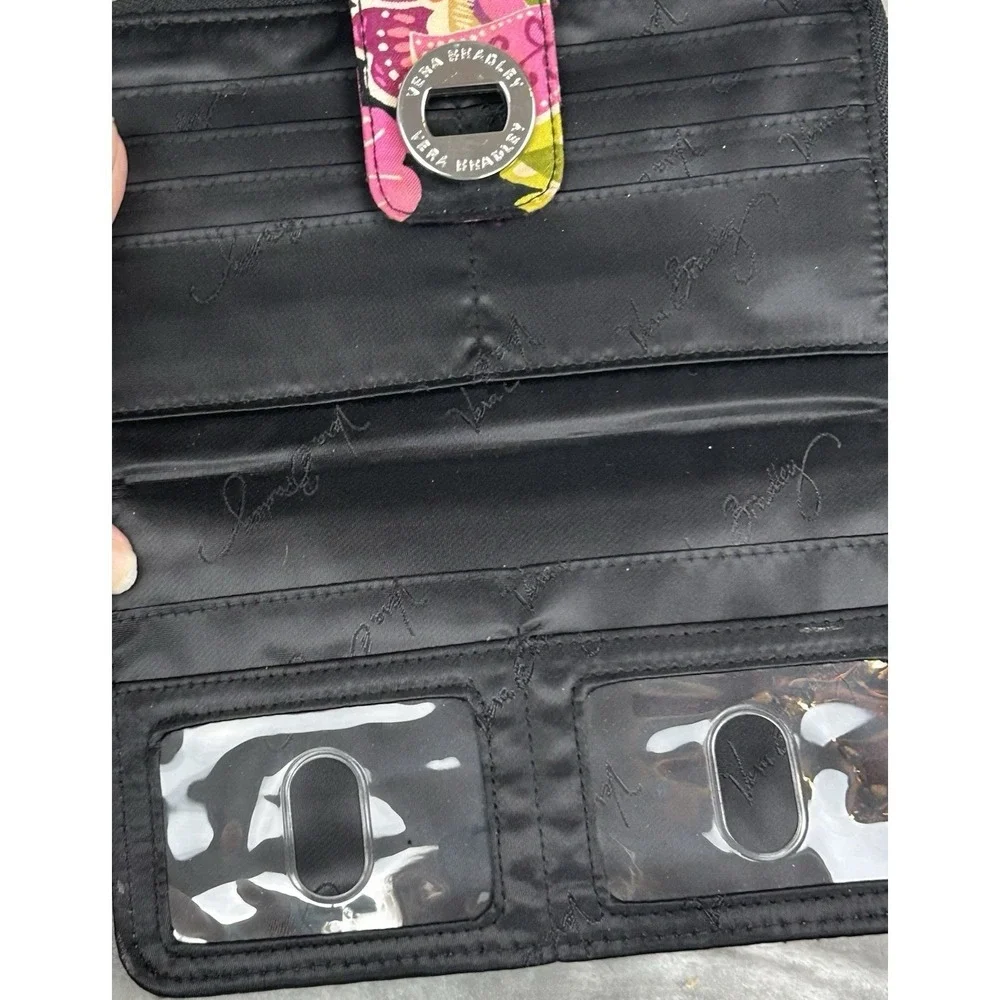 Vera Bradley Turn Lock Wallet Purse "Pirouette Pink" Retired Pattern - Picture 4 of 8